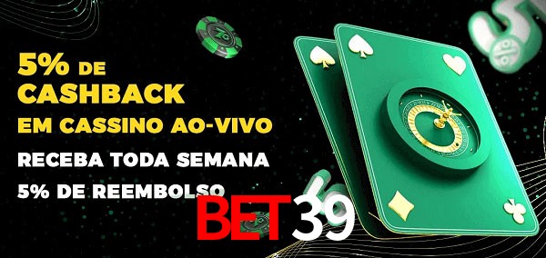 Promoções do cassino ao Vivo bet39